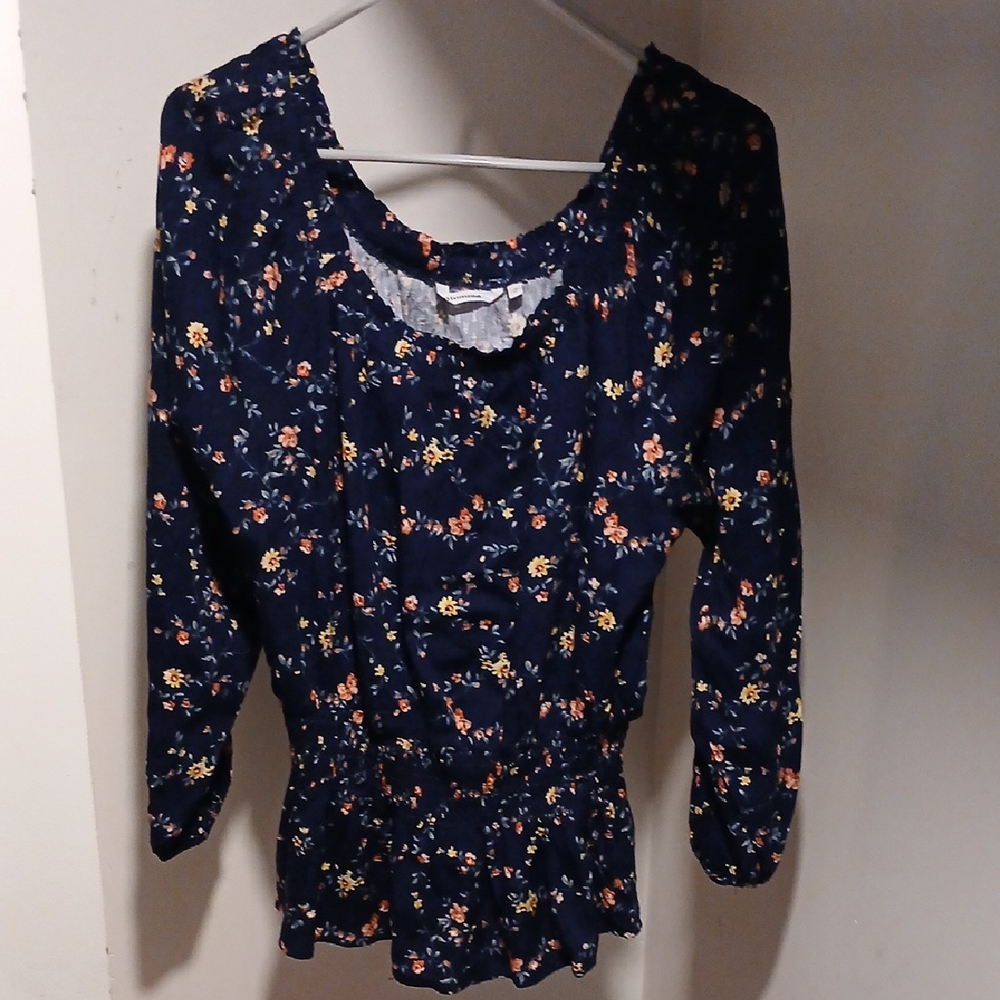 Floral Navy Women's Top